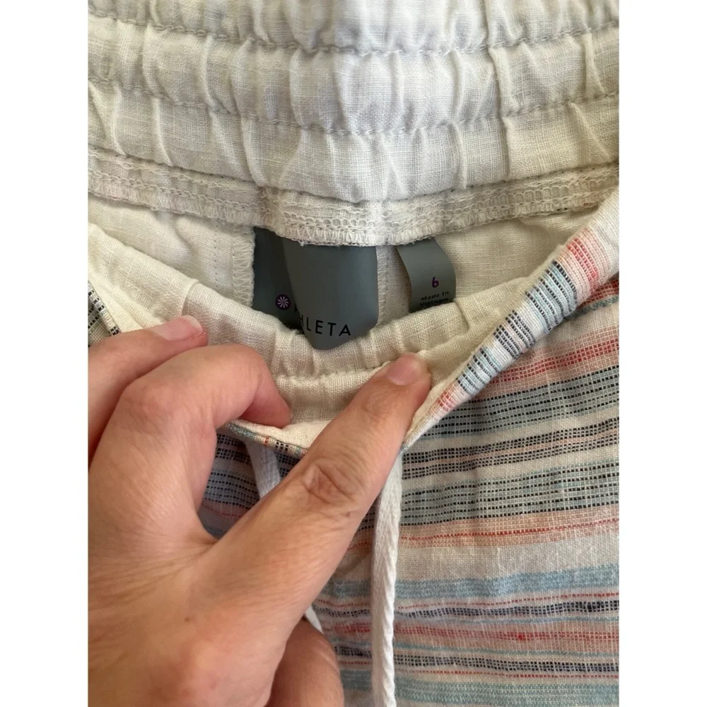 Athleta Striped Linen Shorts Women’s Size 6